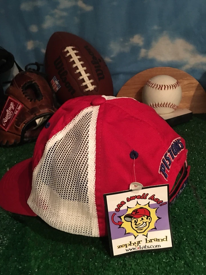 Vintage Detroit Pistons zephyr hat cap adjustable strap back h35 - Image 4 of 4