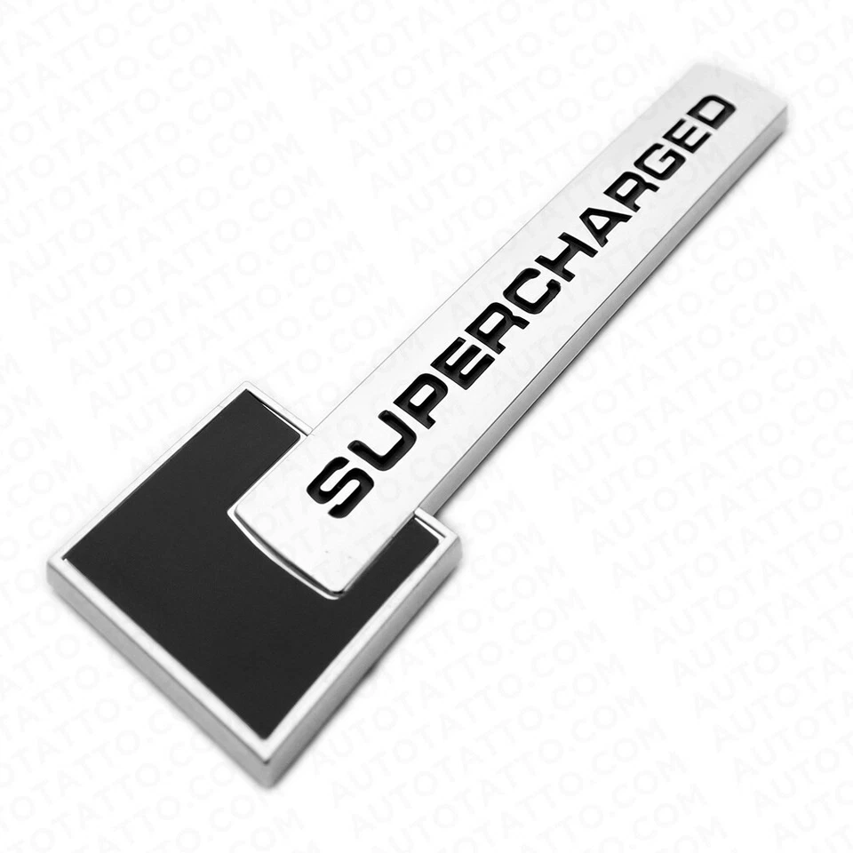 Audi Black Supercharged Side Fender Marker Nameplate Emblem Badge Decorate Sport - Изображение 4 из 4