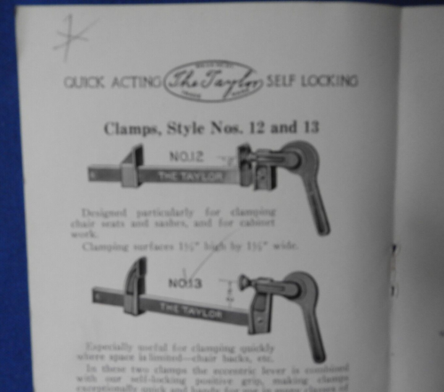 James L. Taylor Manufacturing Co., Poughkeepsie, NY Vintage Catalog 1916 Clamps - Picture 5 of 13