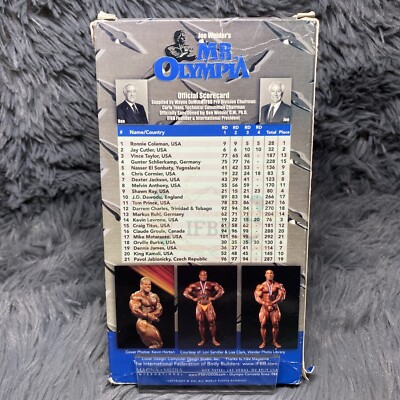 Mr. Olympia 2001 VHS Tape Video Ronnie Coleman Joe Weider's