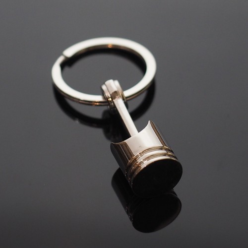 10x PCS Piston Connecting Rod Car Engine Silver Metal 3D Keychain Key Chain Ring - Picture 10 of 16