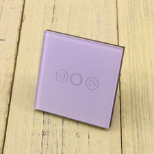 1 Gang 1 Way Dimmer Crystal Glass Touch LED Wall Light Switches White