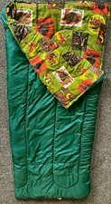 Vintage 1970s Sleeping Bag Flannel Lining w/H...