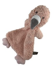 Demdaco Flamingo Security Blanket Plush Lovey Bird Pink Minky Baby Rattle Toy