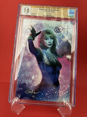 Female Force: Taylor Swift CGC 10 Gem Mint Signed by Greg Horn 1st Print