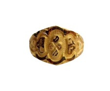 Certified Solid 22K/18K Yellow Fine Gold Flower Design Kids Ring Size-1