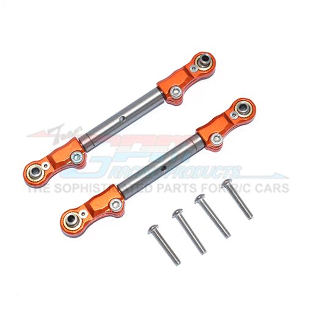 GPM Alum+Stainless Steel Adjustable Front Steering Tie Rod (6Pcs