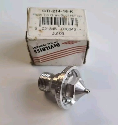 Devilbiss GTI 1.6 Spritzpistole Düse GTI Fluid Tip Brandneu GTI-213-16-K 