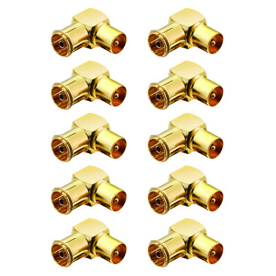 10x TV Adapter 90° Antennenkabel Adapter Winkelstecker Koax Koaxial Adapter IEC 