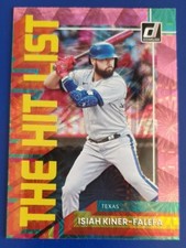 2022 Panini Donruss The Hit List Isiah Kiner-Falefa Rangers Pink Fireworks THL-9