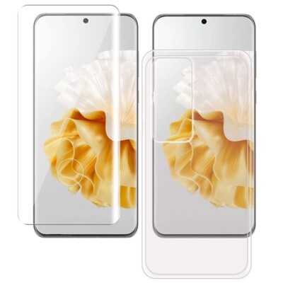TRANSPARENT COVER + TEMPERED GLASS FILM for Huawei P60 Pro TPU Case