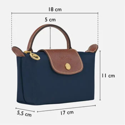 Longchamp Le Pliage Original Handle Pouch Tomato - Recycled