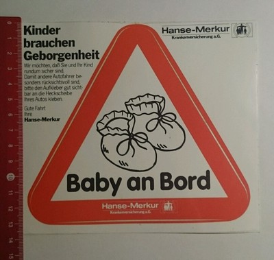Sticker/Decal: Baby on board Hanse Merkur health insurance (011116159)