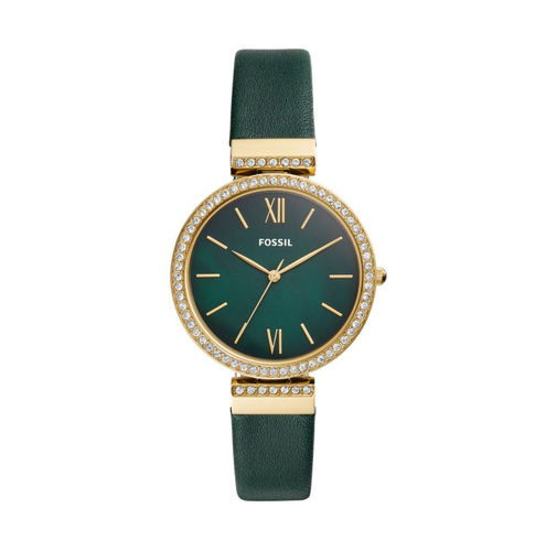 Fossil Watch Womens Dark Green Leather 