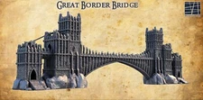 Tabletop gaming terrain - Great Border Bridge -DnD 28mm Scale -large model