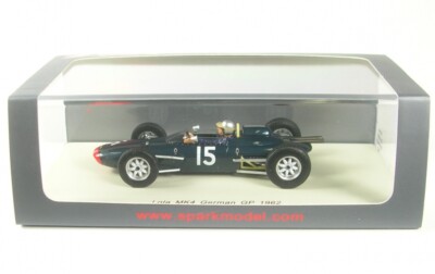 Miniature Spark 1/43 - Lola MK4 N°15 GP F1 Allemagne 1962, Roy Salvadori - Prévente