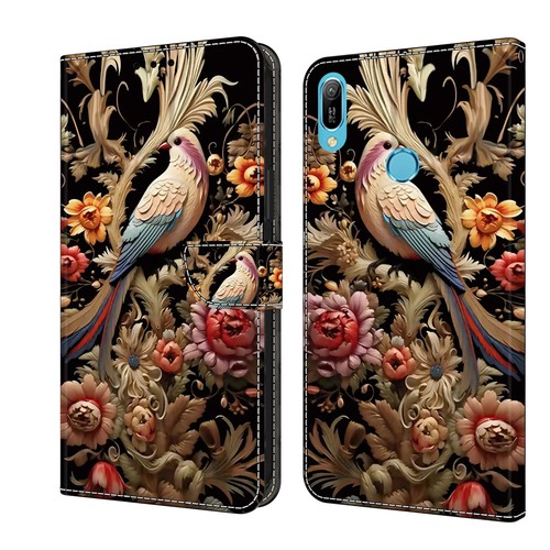 Funda Carcasa Teléfono para Huawei Y5 Prime Y6 Y7 Lujo Pintado Cuero PU Cartera Estuche - Imagen 18 de 28