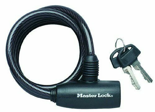 Master Bicycle Lock Street Quantum 1800x8mm 2 Keys Self Coiling