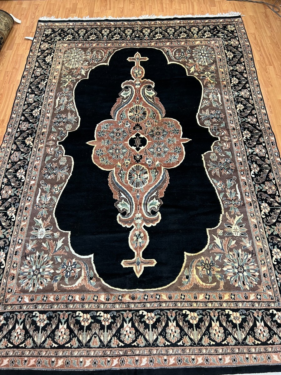 7' x 10' Pakistani Bokhara Oriental Rug - Black - Hand Made - 100