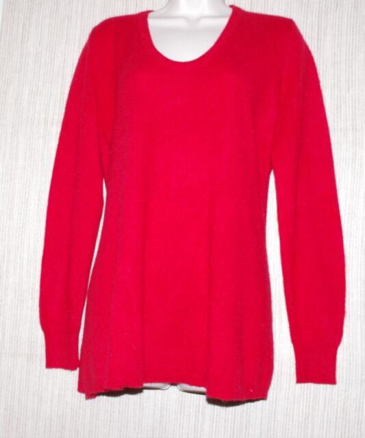 Lord & Taylor Red Cashmere Scoop Neck Women Sweater Size:L | eBay