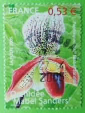 FRANCE 2005 - Oblitéré  YT n° 3763  " NATURE - ORCHIDÉE MABEL "  CACHET ROND
