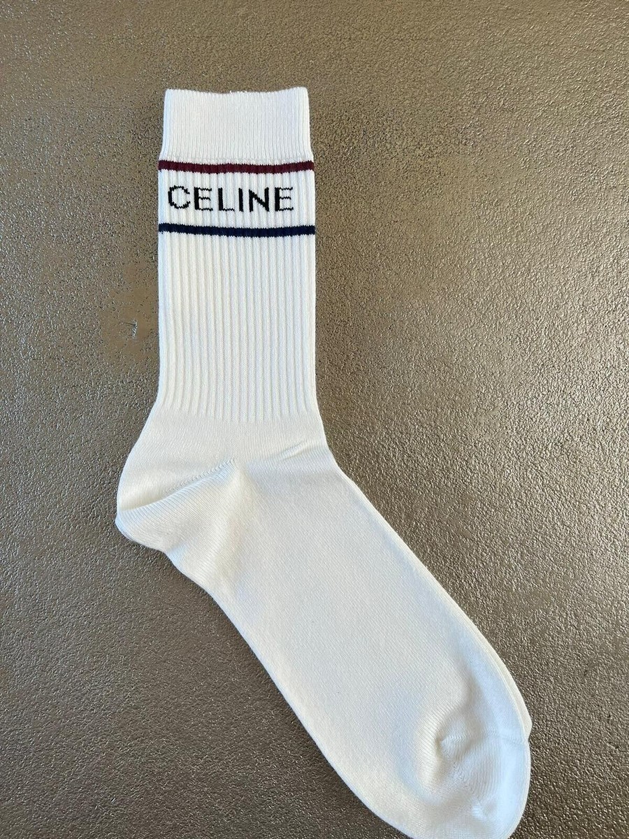 Celine , Logo Socks in White , BNWT L | eBay