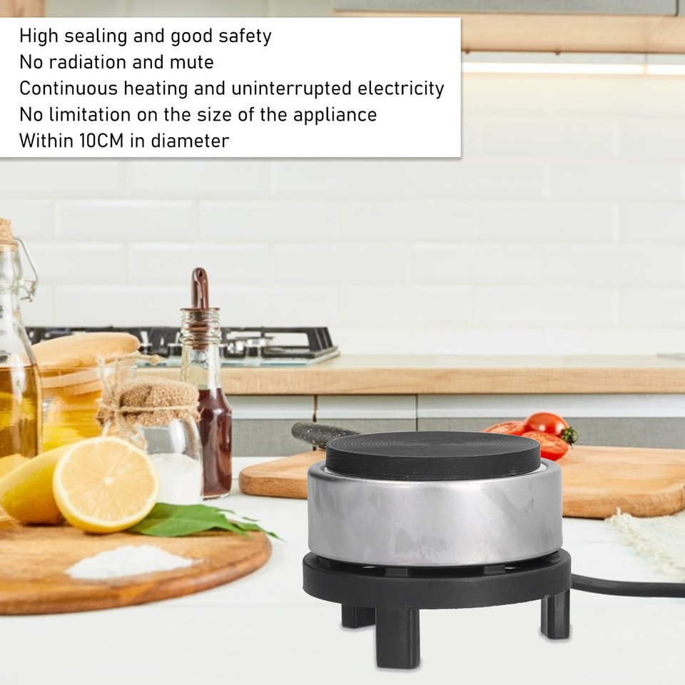 300W Mini Electric Stove Iron Hot Plate Tea Coffee Pot Warmer Heater