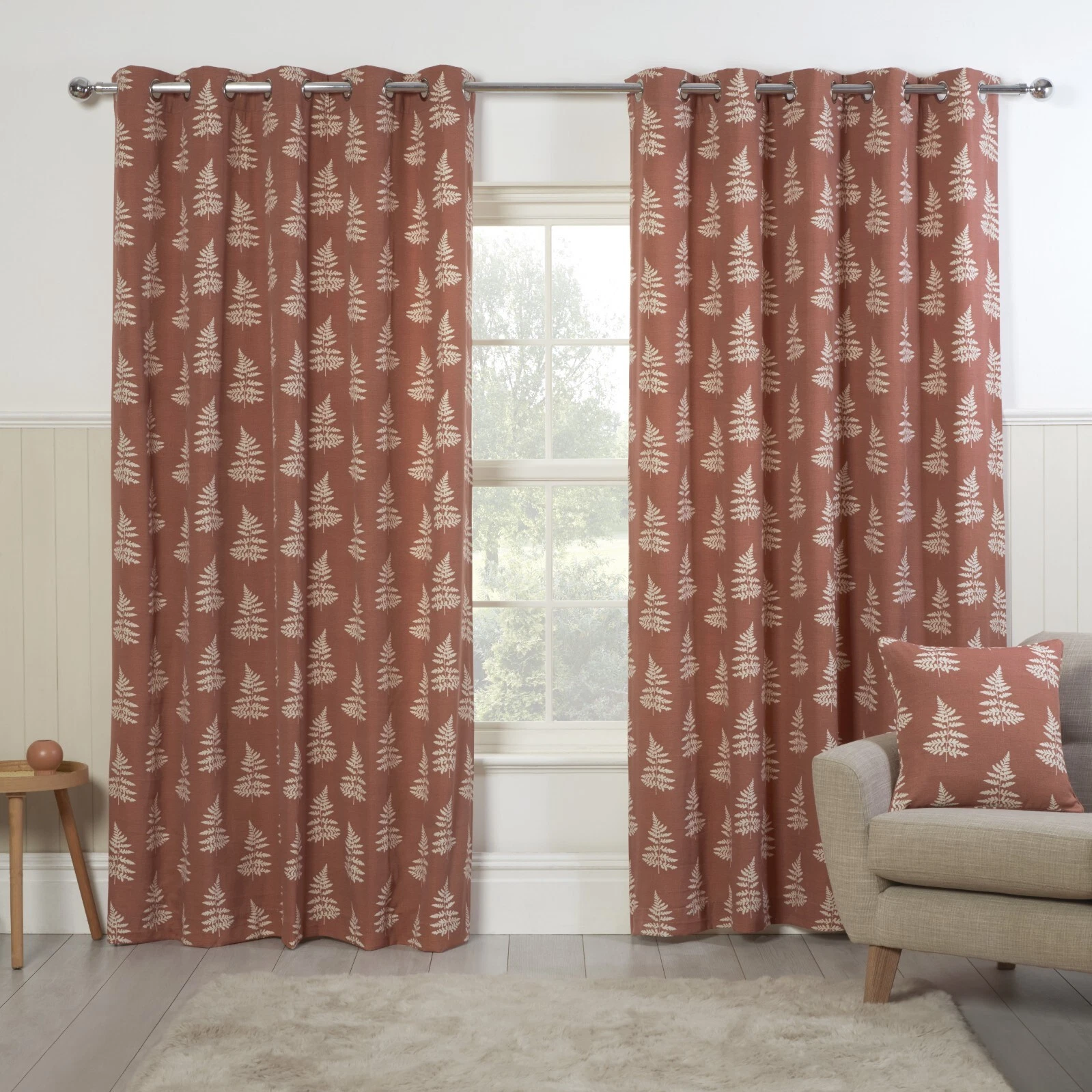 Lined Eyelet Floral Terracotta Curtains Sundour Esher
Opens in a new window or tab