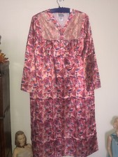Med Vintage Anthony Richards floral print Lace cottagecore House Dress Muumuu
