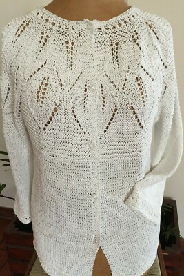 Maglia-golfino fatto a mano in cotone/viscosa