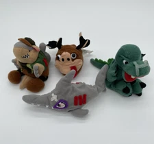 Rare Vintage 1997 'Meanies' Series 1 by The Idea Factory - Plush Lot of 4