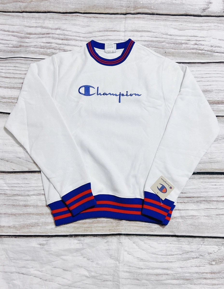 Champion reverse weave yarn dye trim crew hotsell neck sweatshirt