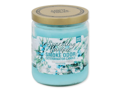 Smoke Odor Exterminator Candle Sparkling Juniper (6) 13oz Jars Free Shipping
