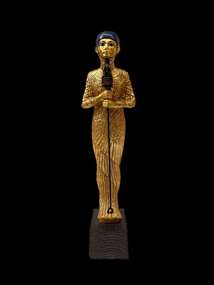 Rare Antique Statue for Artisans God Ptah holding his Was Scepter , BC Antiques