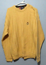 Vintage Chaps Ralph Lauren Sweater Adult XL Men Tan Crest Hand Framed 90s Y2k