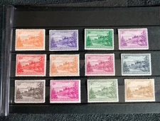 1947 - Norfolk Islands Complete Set - 12 Stamps (All Mint - Slightly Hinged) 