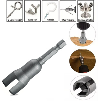 Socket Tool Power Wing Nut Driver Drill Bit Hex Shank for panel Screws