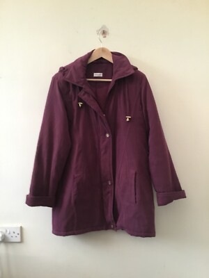 Damart Padded Soft shell Burgundy Coat Size 10/12 UK