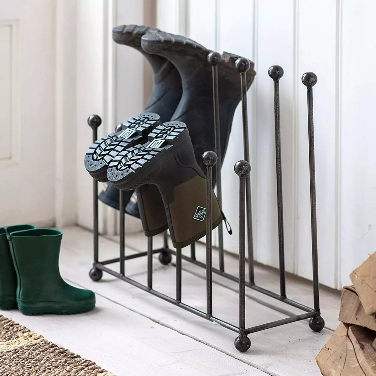 Wellington boot rack metal clearance