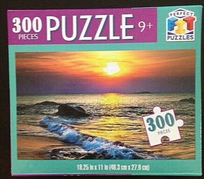 Ocean Breakers NEW 300 pc Puzzle 18x11 Sunrise Shore Beautiful Crashing Waves
