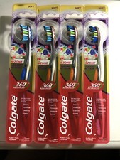 Colgate 360 Advanced 4 Zone Toothbrush, Soft, Lot of 4