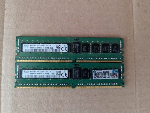 LOT OF 2 SK HYNIX 16GB (2X8GB) HMA41GR7MFR4N-TF PC4-2133P SERVER RAM M4-1(3)