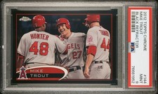 2012 Topps Chrome Black Refractor #144 Mike Trout /100 PSA 9 Angels