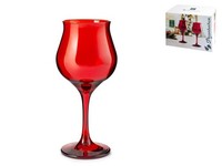 Pasabahce Wavy Set 6 WeißWeingläSer Aus Rotem Glas, 3 Cl