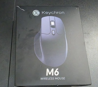 Keychron M6 Wireless Gaming Optical Mouse, Ultra Silent Black.