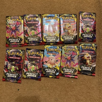 Pokemon TCG Perfect Order Booster Pack, Brandneu & Sealed 10 Packs