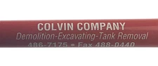 Vintage - Colvin Company Demolition Columbus Ohio Advertising Pen - B11A