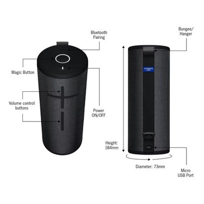 Ultimate Ears Boom 3 Bluetooth Speaker - Black - 984-001348 | eBay