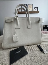 Saint Laurent Sac de Jour Shoulder Bag Medium White Leather