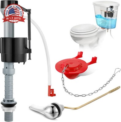 Saillong Universal Toilet Flusher Replacement Kit, Fill Valve, 2-Inch Flapper, S